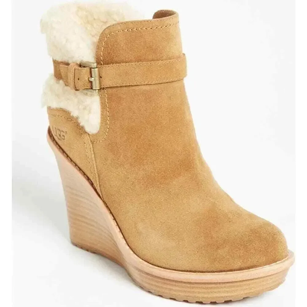 Ugg EUC Chestnut Brown Suede Anais 4
